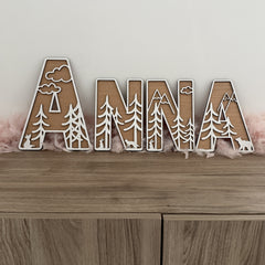 Collection image for: Houten letters - bosdieren - 2 lagen