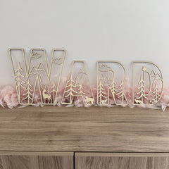 Collection image for: Houten letters - bosdieren - holle letters
