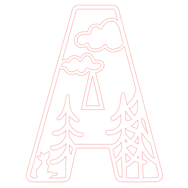 Letter A - bosdieren (holle letter)