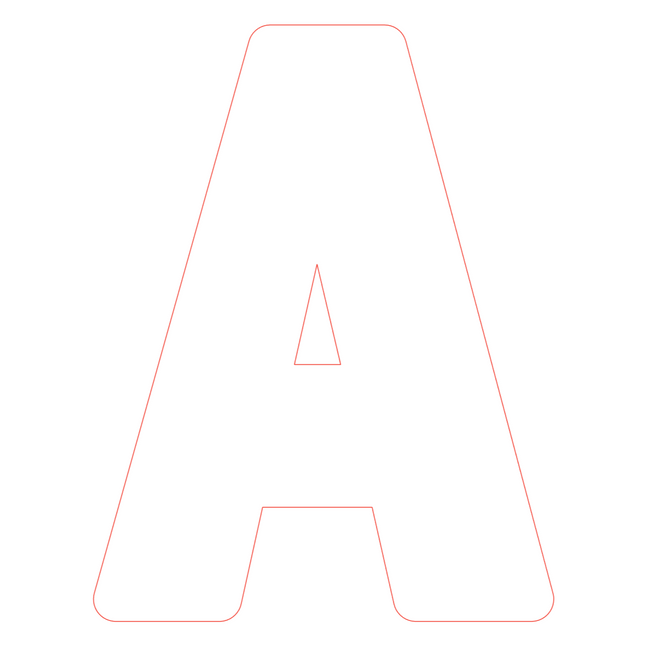 Letter A - bosdieren (volle letter)