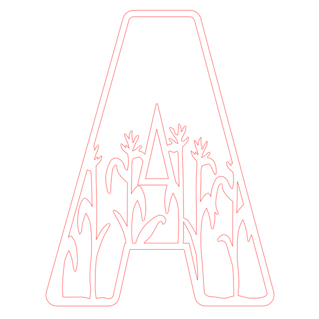 Letter A - boerderij (2 lagen)