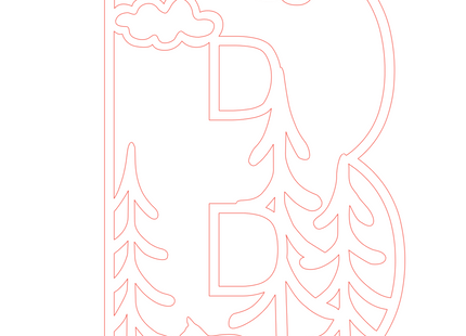 Letter B - bosdieren (holle letter)