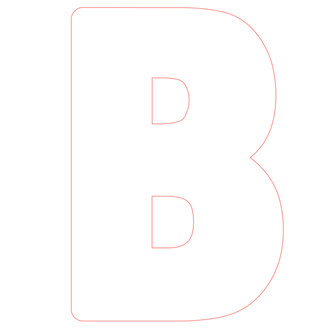 Letter B - bosdieren (volle letter)