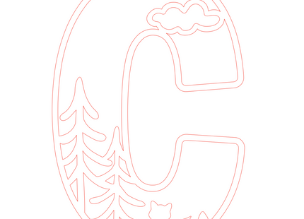 Letter C - bosdieren (holle letter)