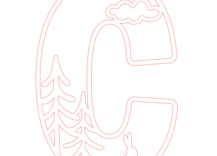Letter C - bosdieren (holle letter)