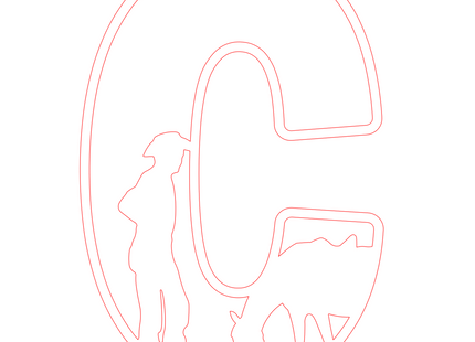 Letter C - boerderij (holle letter)