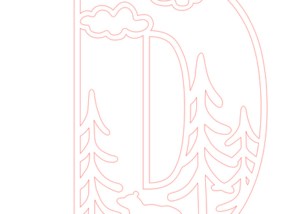 Letter D - bosdieren (holle letter)