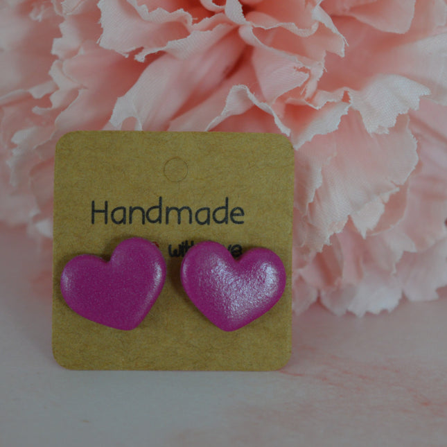 Amour studs - Fuchsia