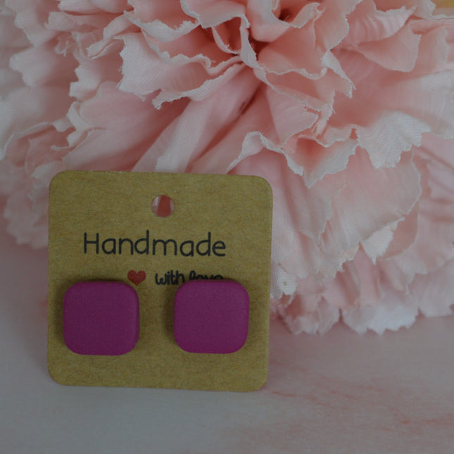 Harmony studs - Fuchsia Glow