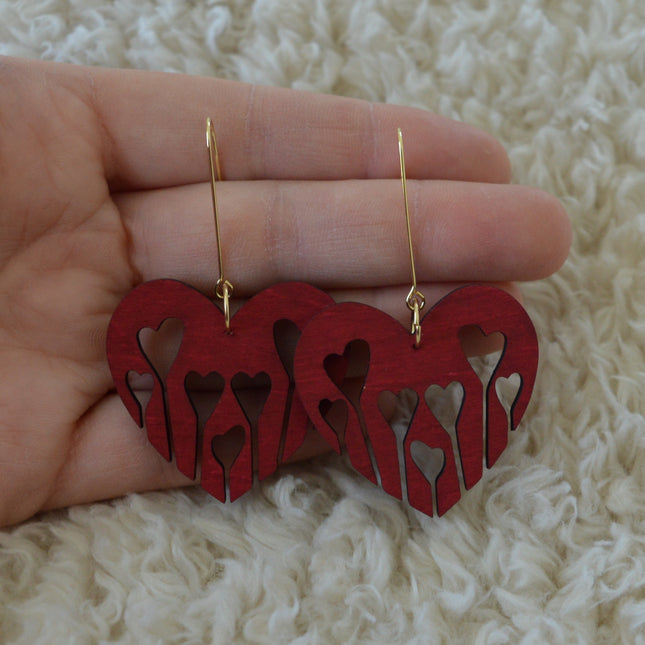 Melting Hearts · Wine Red · Small