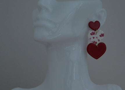 Heart Charm - Cupid red