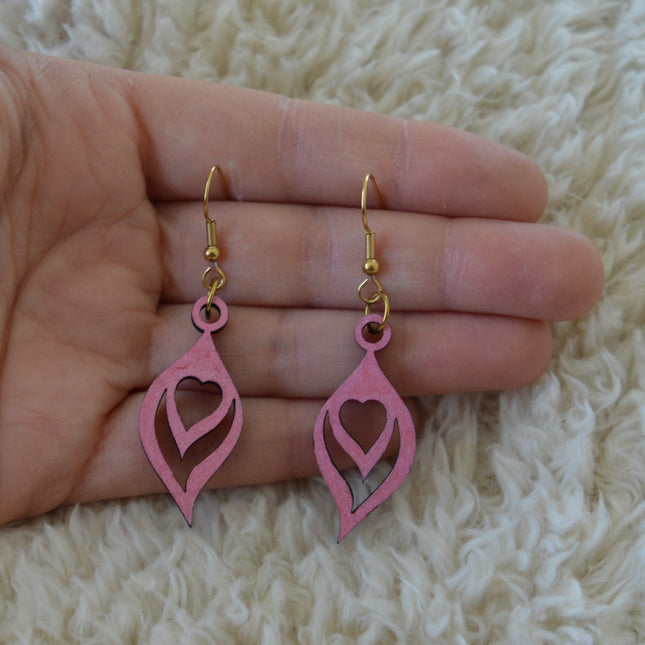 Whispering Heart Drop · Metallic Pink