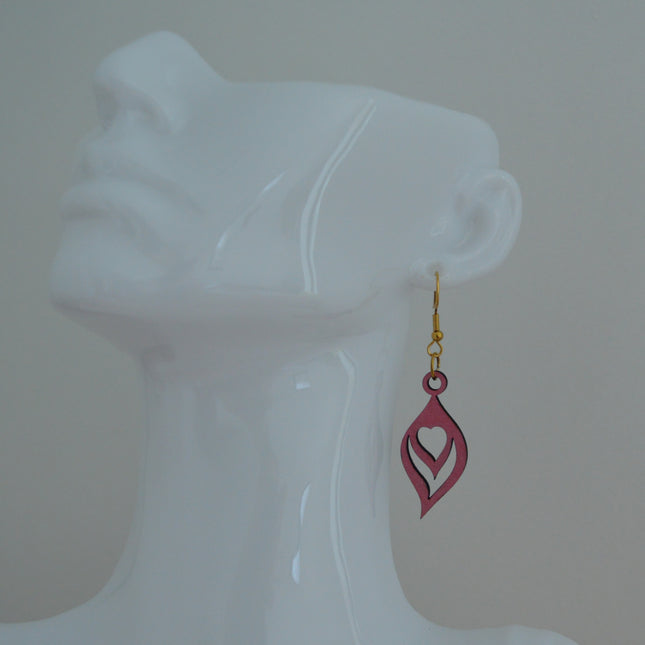 Whispering Heart Drop · Metallic Pink