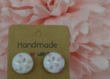 Essence studs - pink flowers