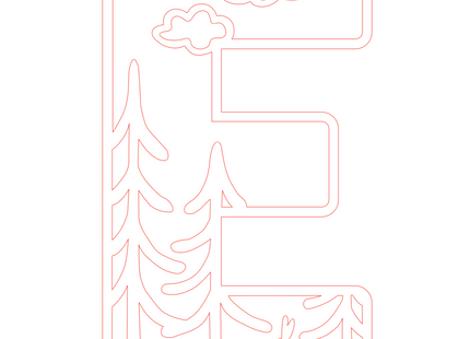 Letter E - bosdieren (holle letter)