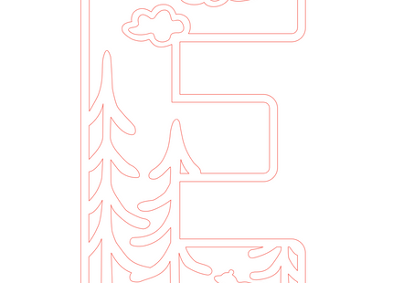 Letter E - bosdieren (holle letter)
