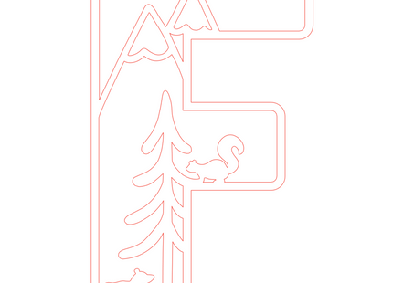 Letter F - bosdieren (holle letter)