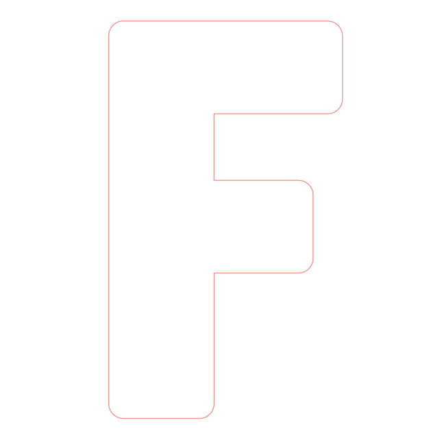 Letter F - bosdieren (volle letter)
