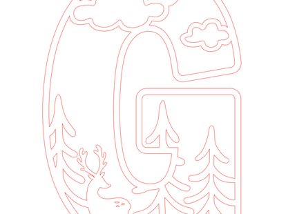 Letter G - bosdieren (holle letter)
