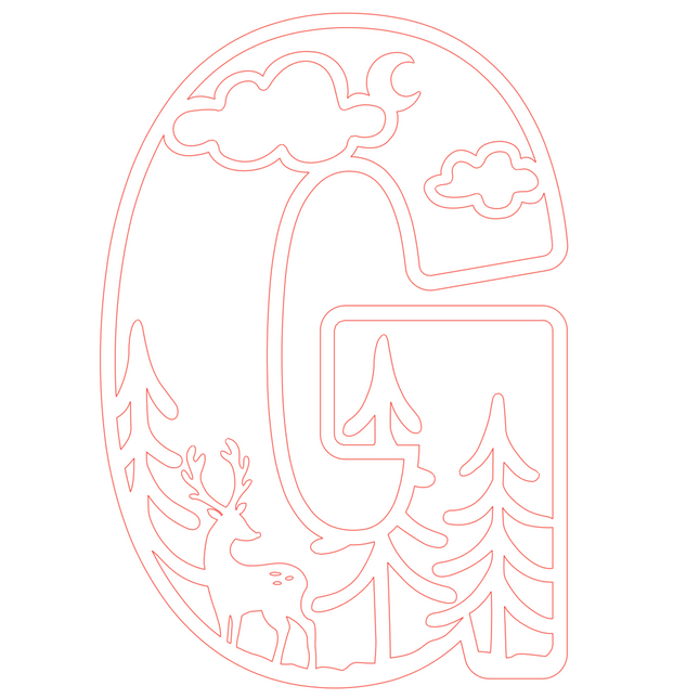 Letter G - bosdieren (holle letter)