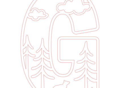 Letter G - bosdieren (holle letter)