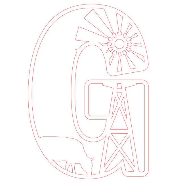 Letter G - boerderij (2 lagen)