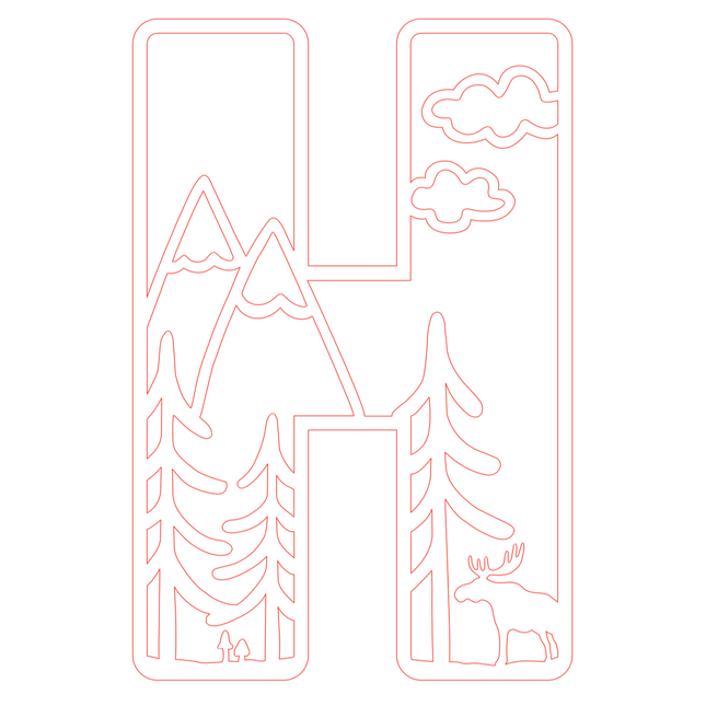 Letter H - bosdieren (holle letter)