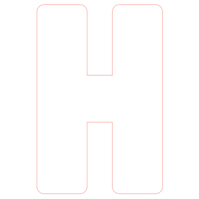 Letter H - bosdieren (volle letter)