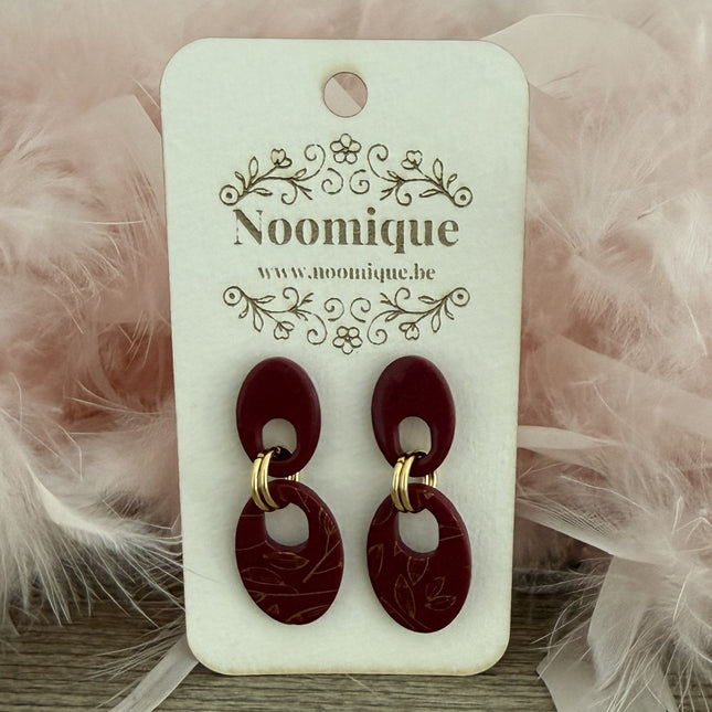 Linked Elegance - Burgundy red - Silk Finish