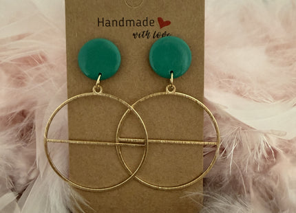 Holiday Bauble Hoops - green