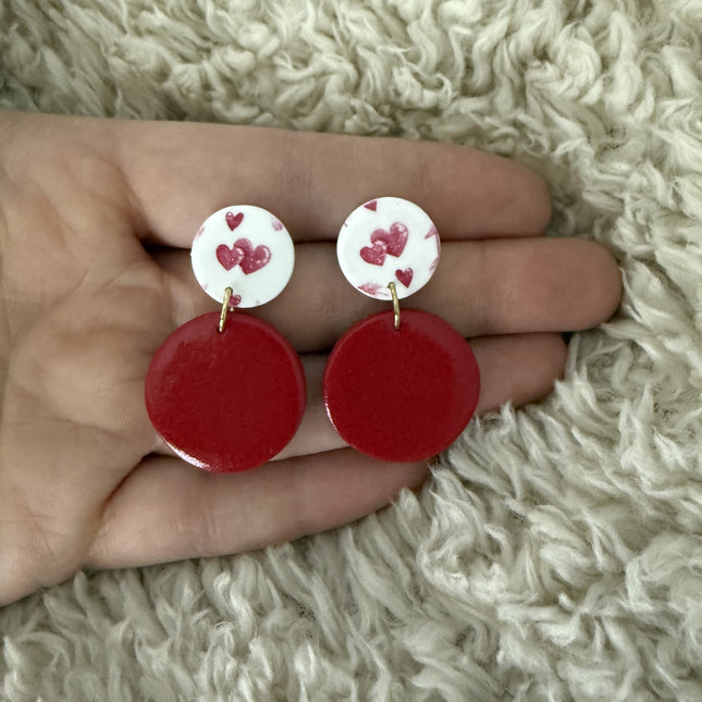 Circle Charm - Cupid red