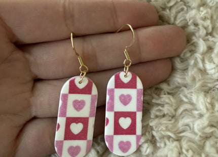 Oval Harmony - Pink Squares