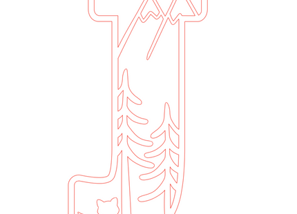 Letter J - bosdieren (holle letter)