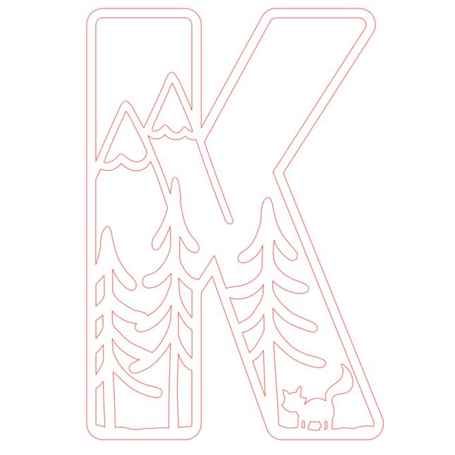 Letter K - bosdieren (holle letter)