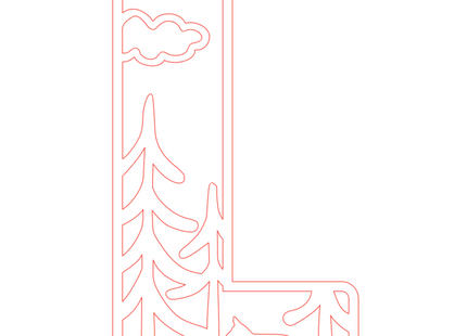 Letter L - bosdieren (holle letter)