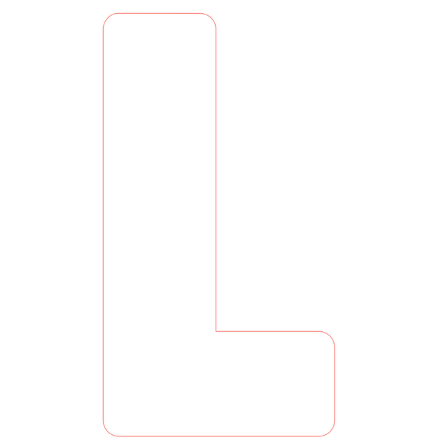Letter L - bosdieren (volle letter)