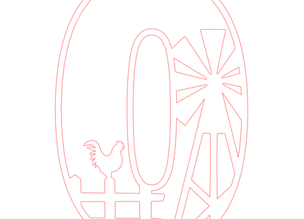 Letter O - boerderij (2 lagen)