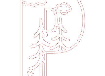 Letter P - bosdieren (holle letter)
