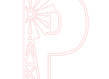 Letter P - boerderij (2 lagen)