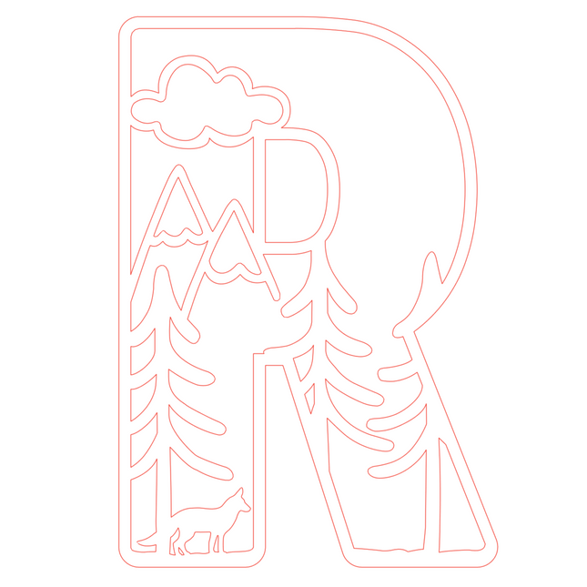 Letter R - bosdieren (holle letter)