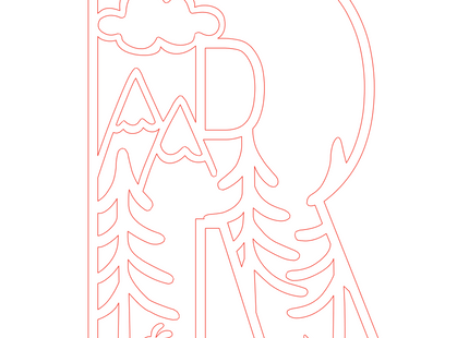 Letter R - bosdieren (holle letter)