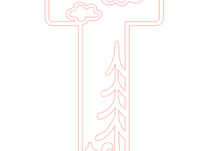 Letter T - bosdieren (holle letter)