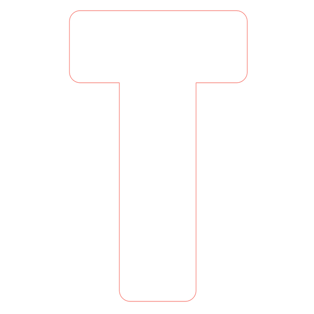 Letter T - bosdieren (volle letter)