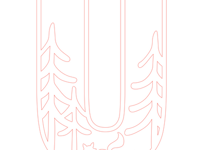Letter U - bosdieren (holle letter)