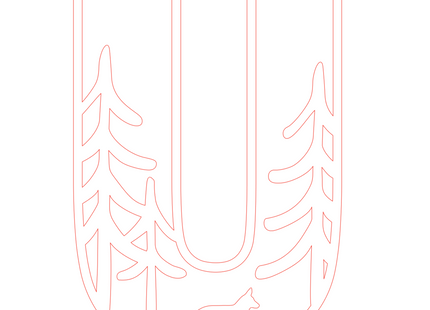 Letter U - bosdieren (holle letter)