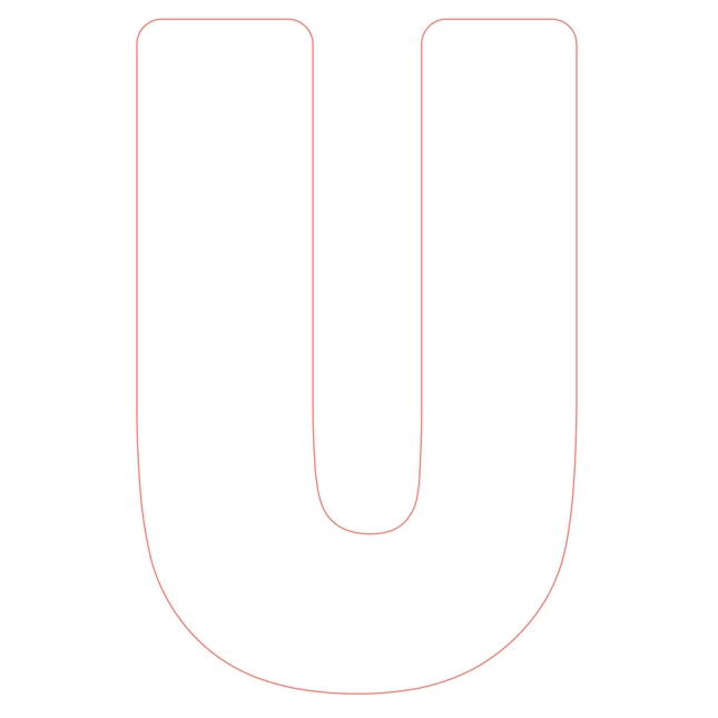 Letter U - bosdieren (volle letter)