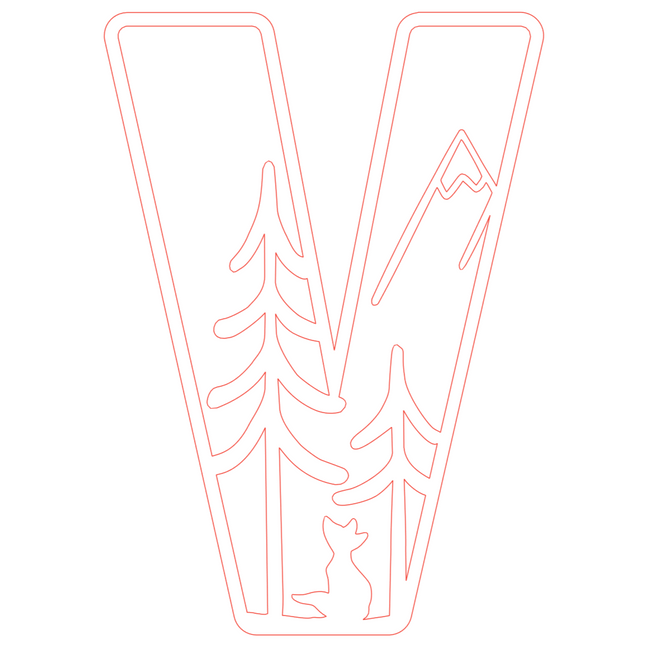 Letter V - bosdieren (holle letter)