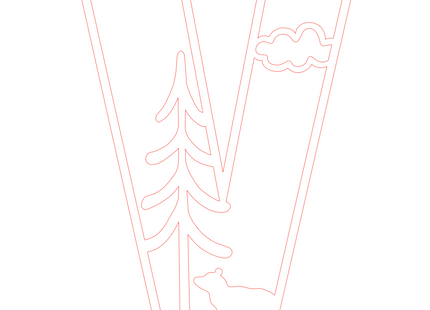Letter V - bosdieren (holle letter)