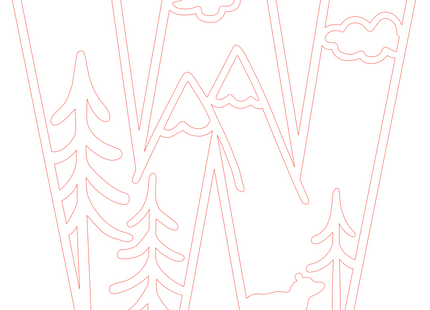 Letter W - bosdieren (holle letter)