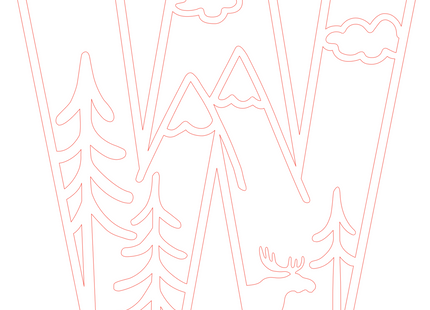Letter W - bosdieren (holle letter)